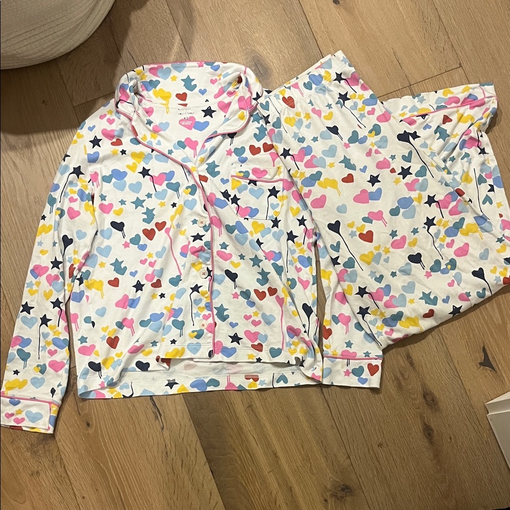 Roller Rabbit Pastel Heart Pajama Set